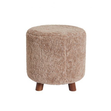 POUF POLLY - BRUN  - Ø40 CM