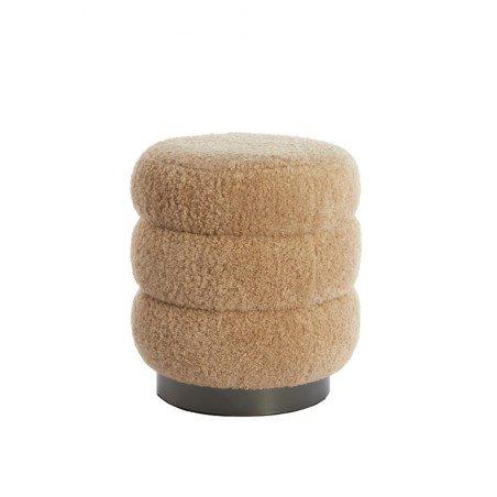 POUF JOBBI - BRUN - Ø40 CM