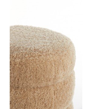 POUF JOBBI - BRUN - Ø40 CM