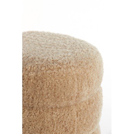 POUF JOBBI - BRUN - Ø40 CM