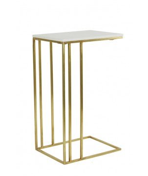 TABLE D'APPOINT ROSHAN - BLANC - 41x31x71 CM