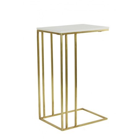 TABLE D'APPOINT ROSHAN - BLANC - 41x31x71 CM
