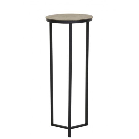 TABLE D'APPOINT  - NOIR/ BRONZE/ ANTIQUE - Ø40cm