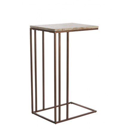 TABLE D'APPOINT ROSHAN - MARRON - 41x31x66 CM