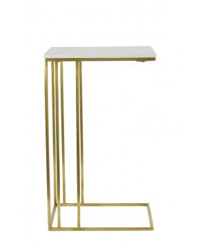 TABLE D'APPOINT ROSHAN - BLANC - 41x31x71 CM