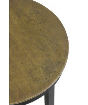TABLE D'APPOINT  - NOIR/ BRONZE/ ANTIQUE - Ø40cm