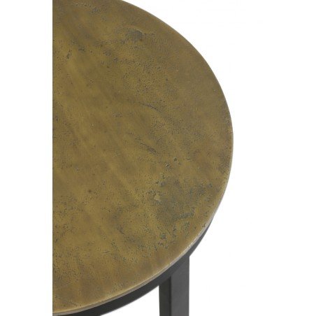 TABLE D'APPOINT  - NOIR/ BRONZE/ ANTIQUE - Ø40cm