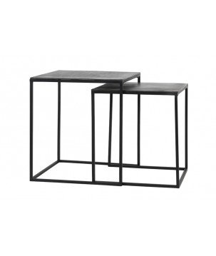 TABLE D'APPOINT BANOS - PLOMB ANTIQUE  - 44,5x44,5x50,5 CM