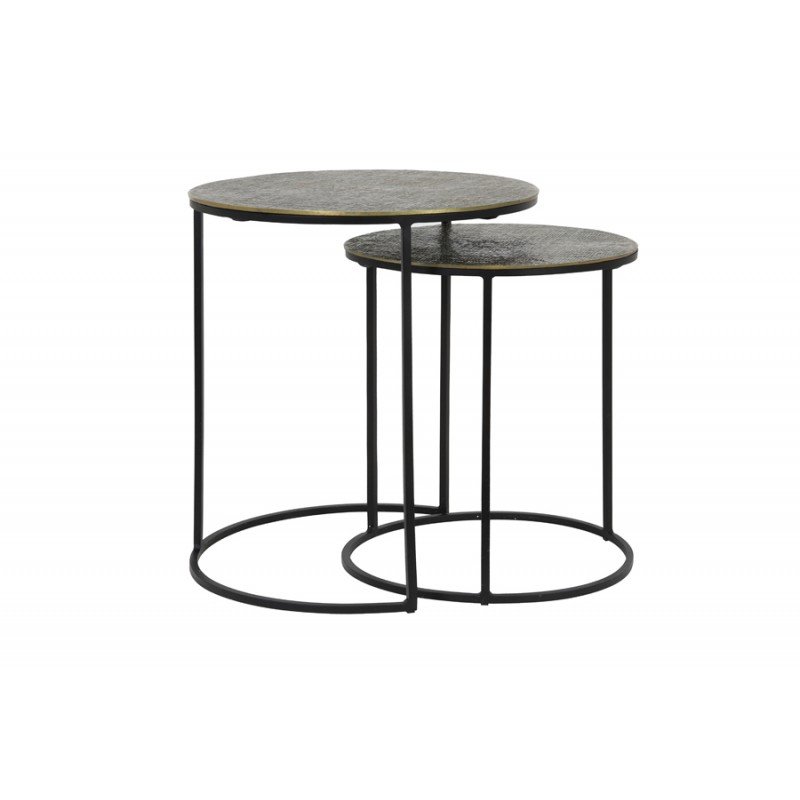 TABLE D'APPOINT RENGO BRONZE ANTIQUE - Ø49 CM TABLE D'APPOINT RENGO BRONZE ANTIQUE - Ø49 CM