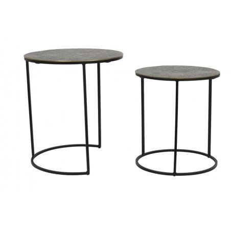 TABLE D'APPOINT RENGO BRONZE ANTIQUE  - Ø49 CM
