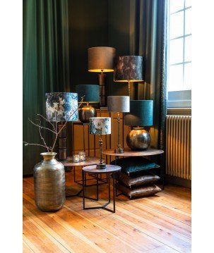 TABLE D'APPOINT  - BOIS/ BRONZE ANTIQUE
