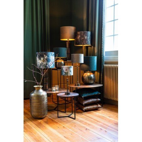 TABLE D'APPOINT  - BOIS/ BRONZE ANTIQUE