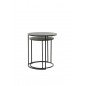 TABLE D'APPOINT RENGO - Noir - Ø49+Ø41 CM TABLE D'APPOINT RENGO - Noir - Ø49+Ø41 CM