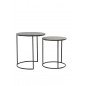 TABLE D'APPOINT RENGO - Noir - Ø49+Ø41 CM TABLE D'APPOINT RENGO - Noir - Ø49+Ø41 CM