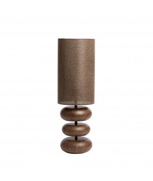 LAMPE DE TABLE DANIELO - Marron - Ø22 CM