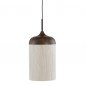 SUSPENSION DANIA MARRON/ CREME - Ø27.5x52 CM SUSPENSION DANIA MARRON/ CREME - Ø27.5x52 CM
