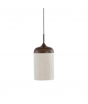 SUSPENSION DANIA MARRON/ CREME  - Ø22 CM