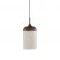 SUSPENSION DANIA MARRON/ CREME - Ø22 CM SUSPENSION DANIA MARRON/ CREME - Ø22 CM