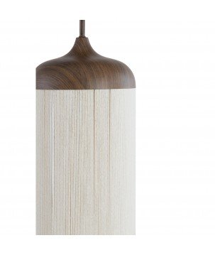 SUSPENSION DANIA MARRON/ CREME  - Ø22 CM