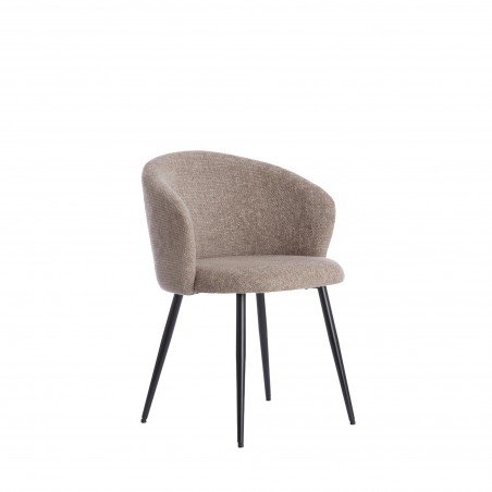 CHAISE DE SALLE A MANGER RADAJA TAUPE - 58x58x78 CM