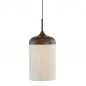 SUSPENSION DANIA MARRON/ CREME - Ø27.5x52 CM SUSPENSION DANIA MARRON/ CREME - Ø27.5x52 CM