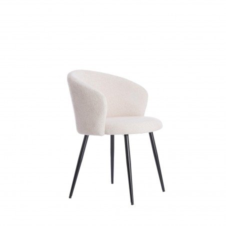 CHAISE DE SALLE A MANGER RADAJA CREME  - 58x58x78 CM