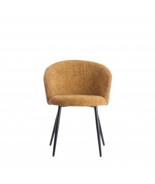 CHAISE DE SALLE A MANGER RADAJA JAUNE - 58x58x78 CM
