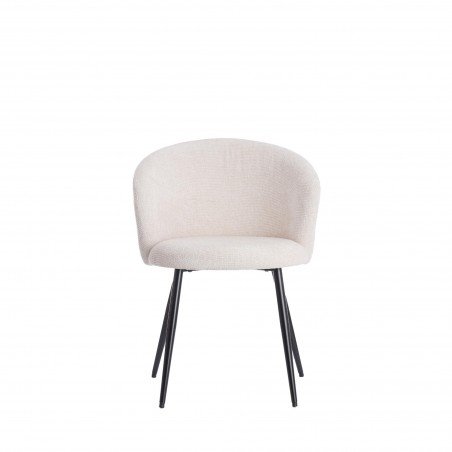 CHAISE DE SALLE A MANGER RADAJA CREME  - 58x58x78 CM