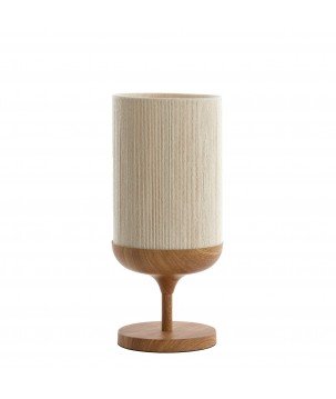 LAMPE DE TABLE DANIA - CREME/NATUREL - Ø22.5x50 CM