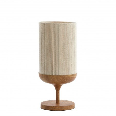 LAMPE DE TABLE DANIA - CREME/NATUREL - Ø22.5x50 CM