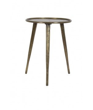 Table d'appoint Kach - Bronze antique - Ø36x47 cm