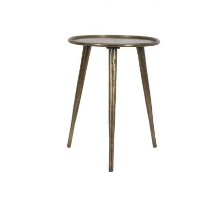 Table d'appoint Kach - Bronze antique - Ø36x47 cm