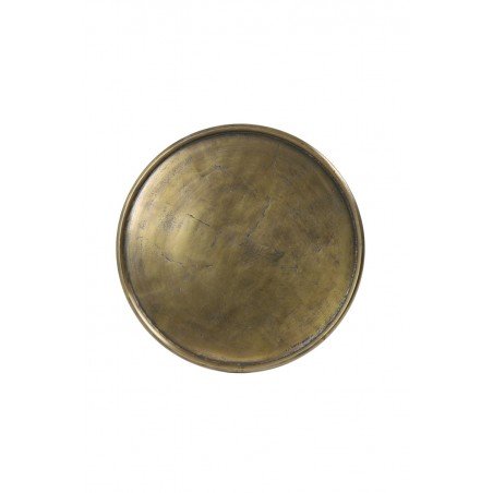Table d'appoint Kach - Bronze antique - Ø36x47 cm