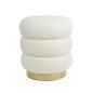 Pouf Kimi - Blanc/Or - Ø40cm Pouf Kimi - Blanc/Or - Ø40cm
