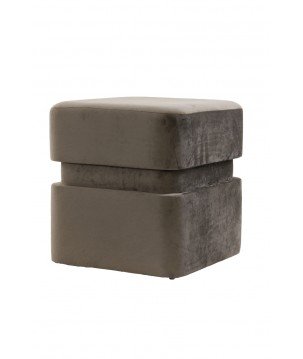Pouf Piazza - Gris - 40x40x42.5cm