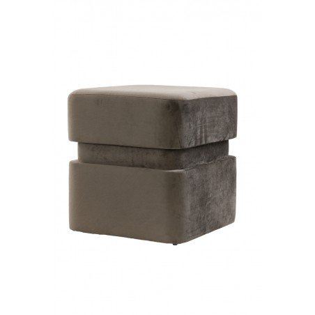 Pouf Piazza - Gris - 40x40x42.5cm