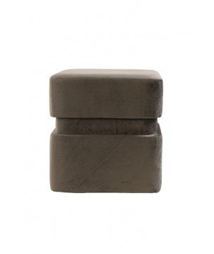 Pouf Piazza - Gris - 40x40x42.5cm