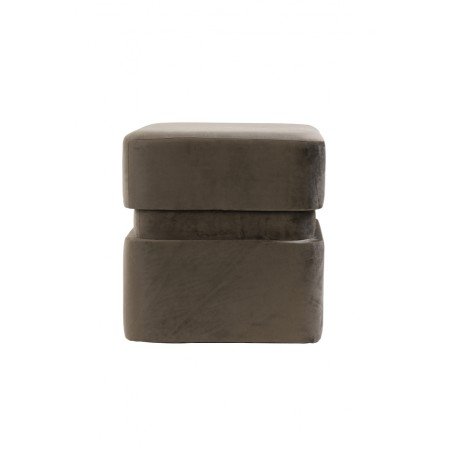 Pouf Piazza - Gris - 40x40x42.5cm