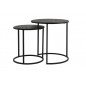 Table d'appoint Doba - Noir antique - Ø50cm