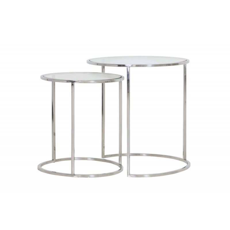 Table d'appoint Duarte - Nickel - Ø50cm