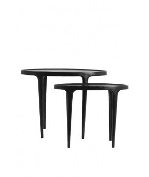 Table d'appoint Arica - Noir - 70x33x53cm