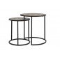 Table d'appoint Kome - Noir/Bronze antique - Ø50cm