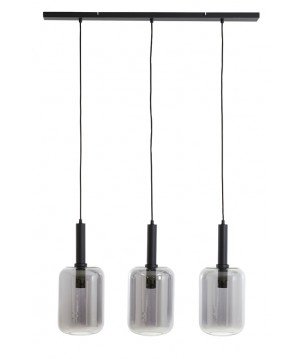 Suspension avec abat-jour en verre fumé - 100x22x32cm - 3L