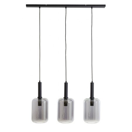 Suspension avec abat-jour en verre fumé - 100x22x32cm - 3L