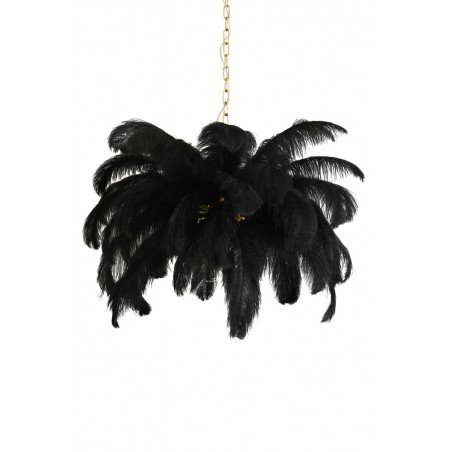 Suspension plume - Noir - Ø80cm
