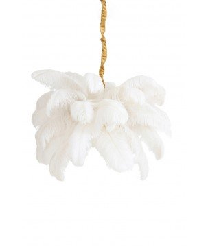 Suspension plume - Blanc - Ø80cm