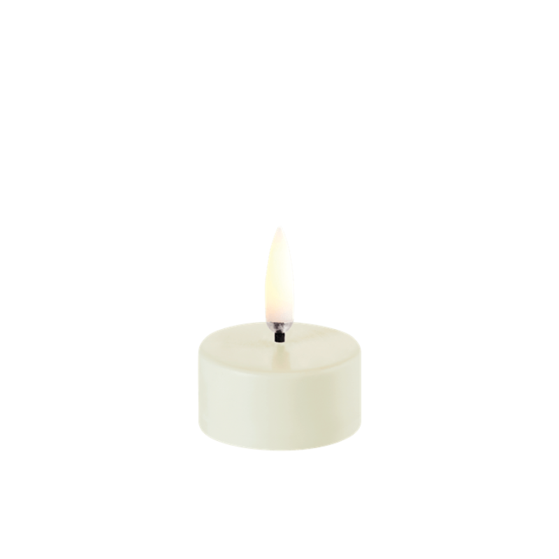 BOUGIE LED TEALIGHT IVORY WAX SMOOTH 4X2,1 CM (PILE INCLUSE)  - UYUNI