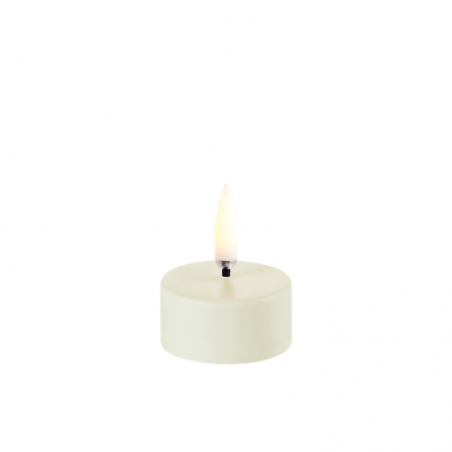 BOUGIE LED TEALIGHT IVORY WAX SMOOTH 4X2,1 CM (PILE INCLUSE)  - UYUNI