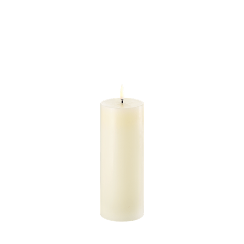 BOUGIE LED IVORY/ SMOOTH 7,8X20CM - UYUNI