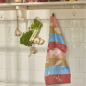 TORCHON JACQUARD LE GRAND BAIN ROSE -SYLVIE THIRIEZ